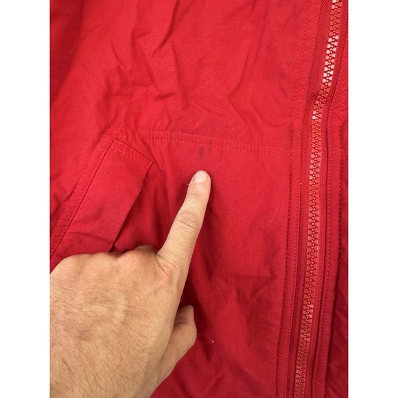 Polo Sport Ralph Lauren Jacket Men's Large Red Nylon Vtg Fleece Lined Full Zip - Picture 6 of 13